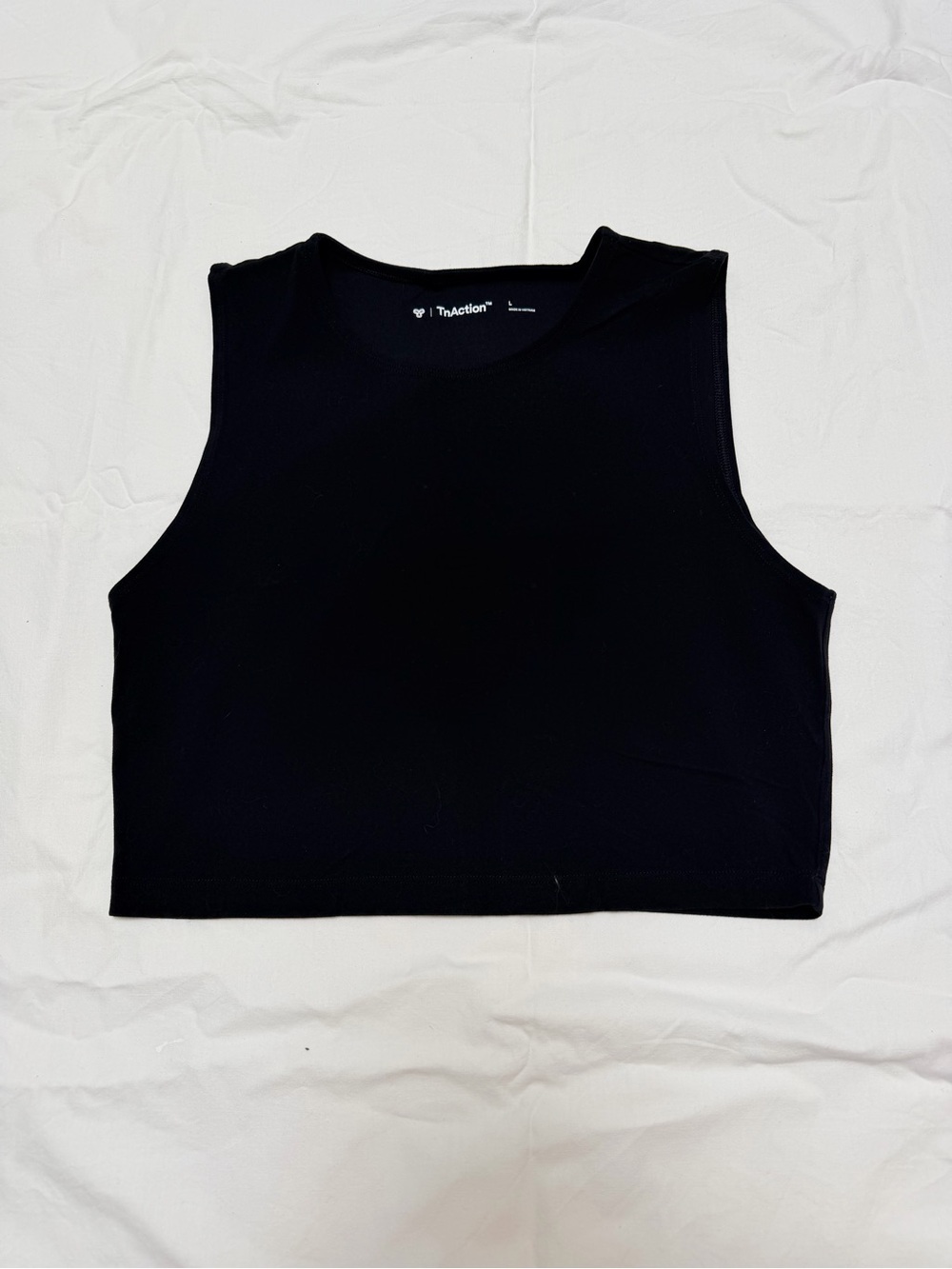 TNA Women's Black Cropped Muscle Tank